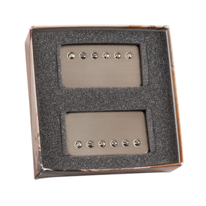 BARE KNUCKLE 6 STRING THE MULE HUMBUCKER COVERED SET BRUSHED NICKEL