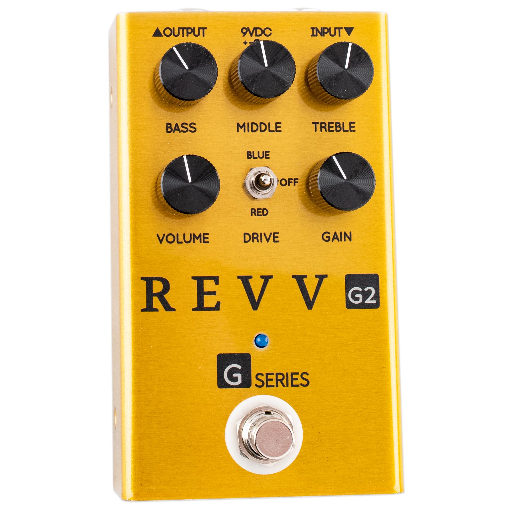 REVV G2 GREEN CHANNEL OVERDRIVE/CRUNCH PEDAL - GOLD EDITION