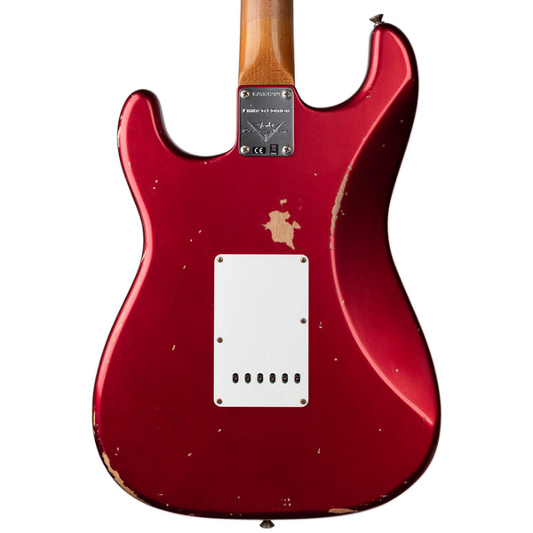 USED FENDER CUSTOM SHOP 2022 LIMITED EDITION '64 STRATOCASTER RELIC - AGED CANDY APPLE RED