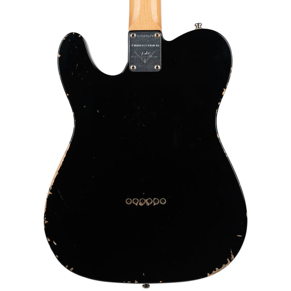 USED FENDER CUSTOM SHOP 2009 LIMITED '64 TELECASTER RELIC - BLACK WITH CASE AND COA