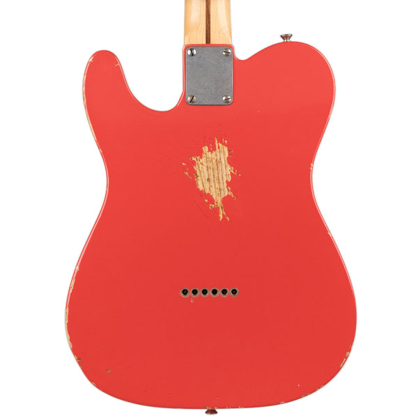 USED FENDER CUSTOM SHOP '51 NOCASTER RELIC - FIESTA RED WITH TWEED THERMOMETER CASE AND COA