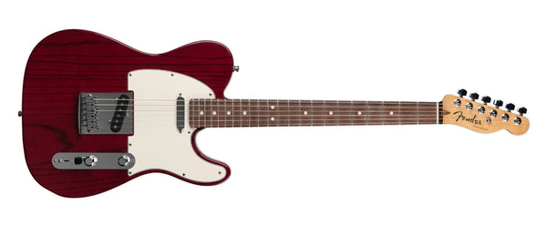 USED FENDER CUSTOM SHOP 2005 CUSTOM CLASSIC TELECASTER - BING CHERRY TRANSPARENT WITH CASE AND COA