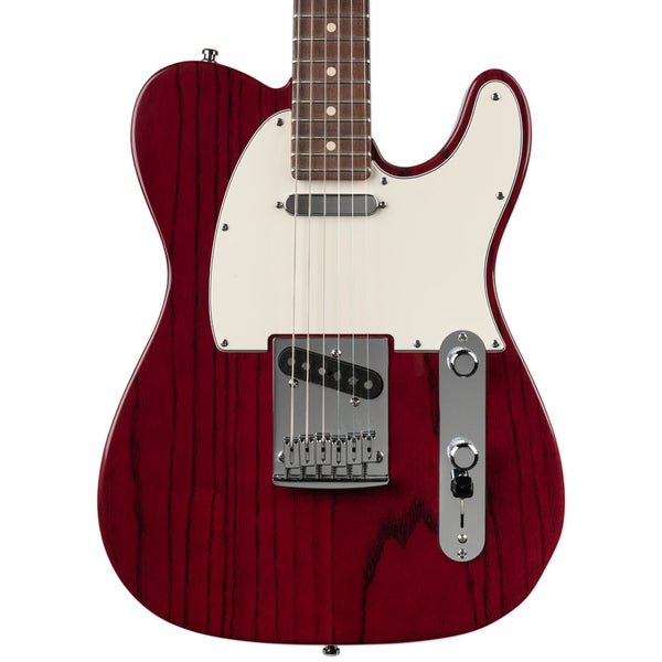 USED FENDER CUSTOM SHOP 2005 CUSTOM CLASSIC TELECASTER - BING CHERRY TRANSPARENT WITH CASE AND COA
