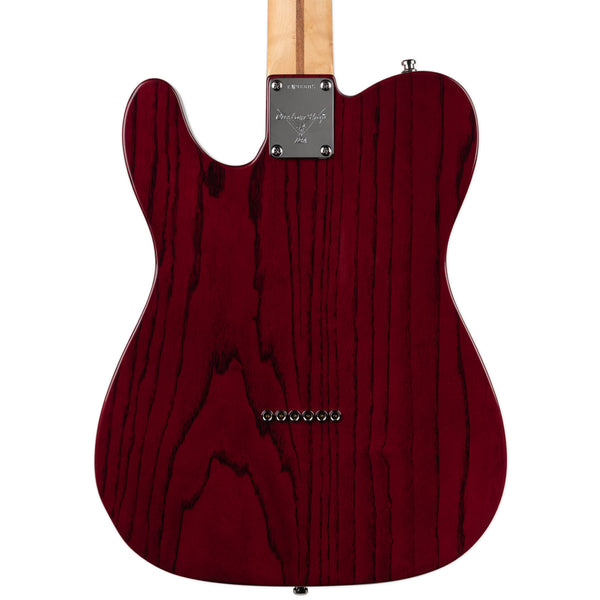 USED FENDER CUSTOM SHOP 2005 CUSTOM CLASSIC TELECASTER - BING CHERRY TRANSPARENT WITH CASE AND COA