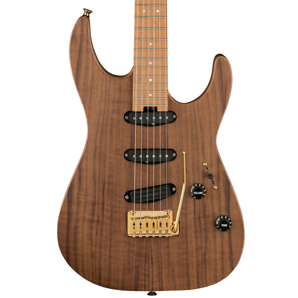 CHARVEL PRO-MOD DK22 SSS 2PT CM MAHOGANY WITH WALNUT - NATURAL