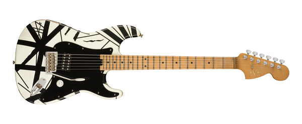 EVH STRIPED SERIES '78 ERUPTION - WHITE WITH BLACK STRIPES RELIC