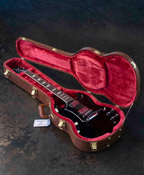 USED GIBSON SG STANDARD - EBONY WITH CASE AND BKP PICKUPS