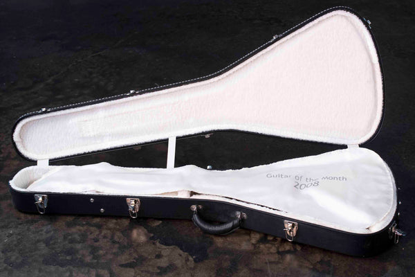 USED GIBSON GUITAR OF THE MONTH  50TH ANNIVERSARY FLYING V 2008 - BRIMSTONE BURST WITH CASE