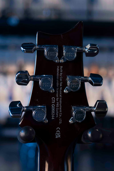 USED PRS SE CUSTOM 24 SEMI-HOLLOW PIEZO ORANGE TIGER BURST - W/GIGBAG