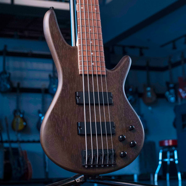 IBANEZ GSR206BWNF GIO 6 STRING BASS WITH ACTIVE PHAT II EQ - WALNUT FLAT