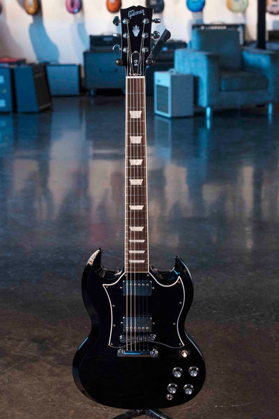USED GIBSON SG STANDARD - EBONY WITH CASE AND BKP PICKUPS