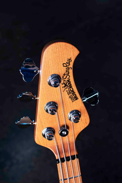 ERNIE BALL MUSIC MAN STINGRAY SHORT-SCALE BASS - GHOSTWOOD WITH CASE