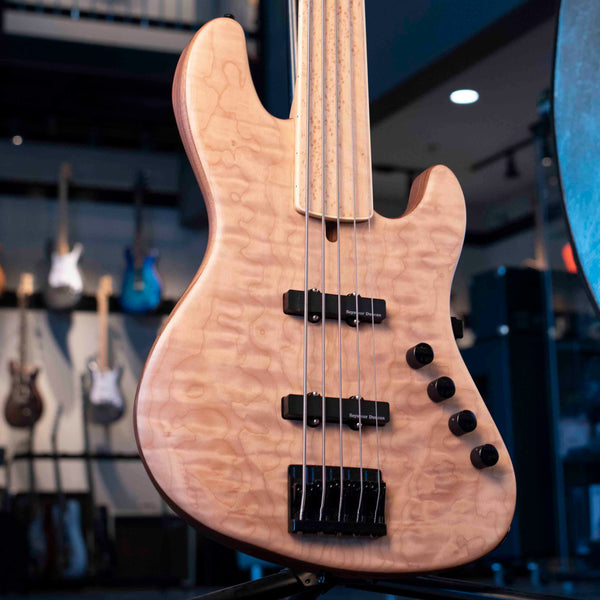USED WARMOTH FRETLESS BASS 5-STRING