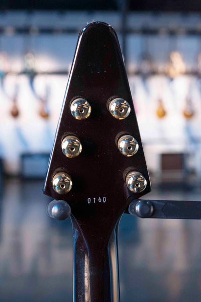 USED GIBSON GUITAR OF THE MONTH  50TH ANNIVERSARY FLYING V 2008 - BRIMSTONE BURST WITH CASE