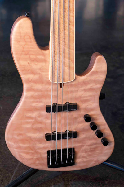 USED WARMOTH FRETLESS BASS 5-STRING