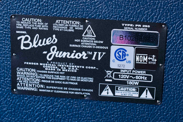 FENDER FSR BLUES JUNIOR IV COLOUR TRIO WITH 12'' CANNABIS REX SPEAKER