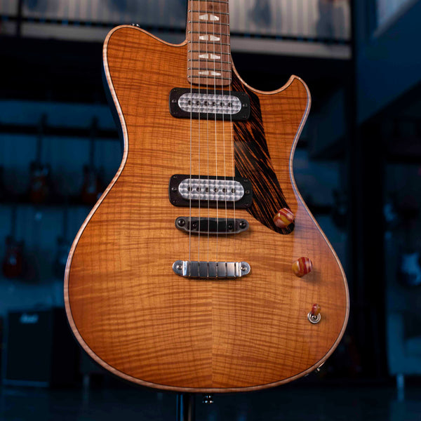 USED POWERS ELECTRIC GUITAR A-TYPE - WILD HONEY BURST SELECT FLAME HARDTAIL FF42
