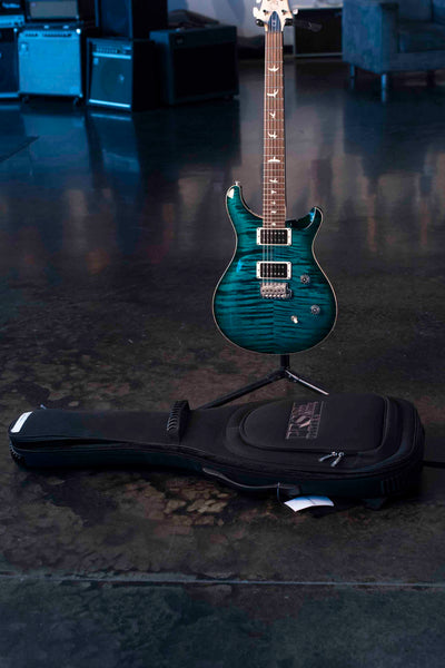 USED PRS CE 24 - CUSTOM COLOUR TRANS BLUE GREEN BURST WITH HAND SELECTED TOP