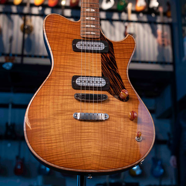 USED POWERS ELECTRIC GUITAR A-TYPE - WILD HONEY BURST SELECT FLAME HARDTAIL FF42