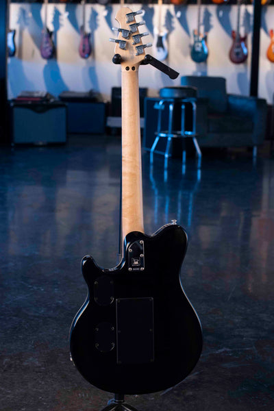 VINTAGE ERNIE BALL MUSIC MAN EDDIE VAN HALEN MODEL 1993 TRANS QUILT BLUE WITH ORIGINAL CASE