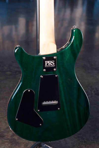 USED PRS CE 24 - CUSTOM COLOUR TRANS BLUE GREEN BURST WITH HAND SELECTED TOP