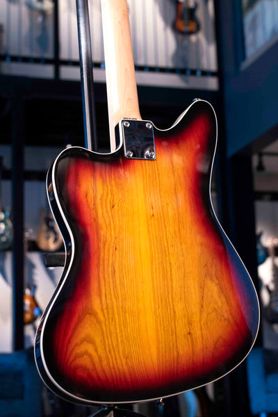 USED FENDER JAGUAR THINLINE MIJ FSR - SUNBURST WITH CASE AND MASTERY BRIDGE