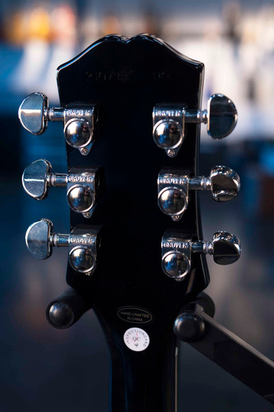 USED EPIPHONE MUSE LES PAUL - JET BLACK METALLIC WITH CASE