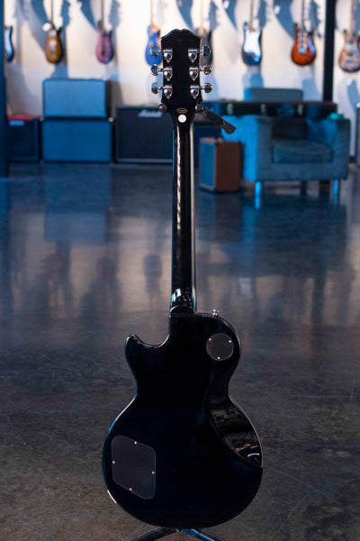 USED EPIPHONE MUSE LES PAUL - JET BLACK METALLIC WITH CASE