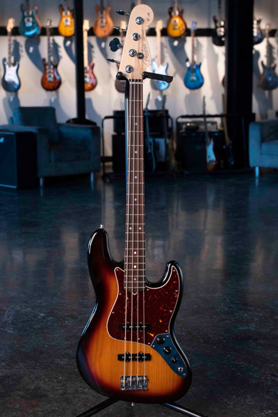 USED FENDER 60TH ANNIVERSARY AMERICAN JAZZ BASS WITH SILVER CASE