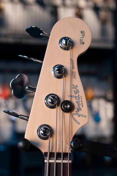 USED FENDER 60TH ANNIVERSARY AMERICAN JAZZ BASS WITH SILVER CASE