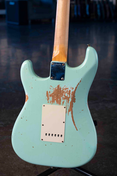 USED FENDER CUSTOM SHOP 1960 RELIC FADED SURF GREEN WITH CASE