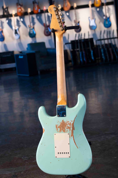 USED FENDER CUSTOM SHOP 1960 RELIC FADED SURF GREEN WITH CASE