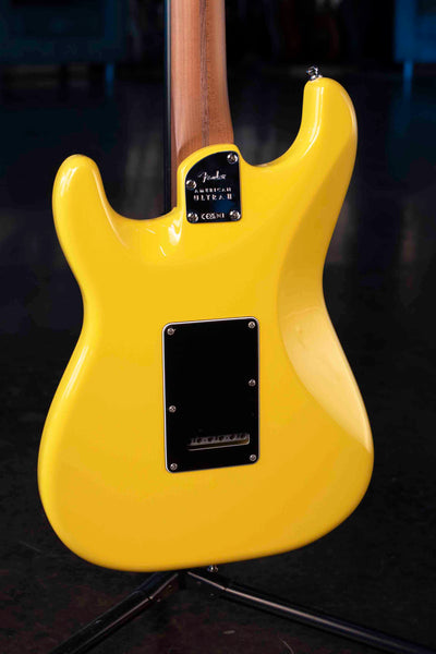 FENDER LIMITED EDITION AMERICAN ULTRA II STRATOCASTER HSS, ROASTED MAPLE FINGERBOARD - GRAFFITI YELLOW WITH CASE