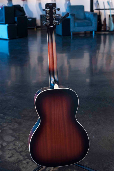 USED GRETSCH G9241 ALLIGATOR BISCUIT ROUND-NECK ACOUSTIC / ELECTRIC RESONATOR GUITAR - 2-COLOUR SUNBURST