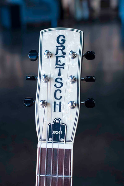 USED GRETSCH G9241 ALLIGATOR BISCUIT ROUND-NECK ACOUSTIC / ELECTRIC RESONATOR GUITAR - 2-COLOUR SUNBURST