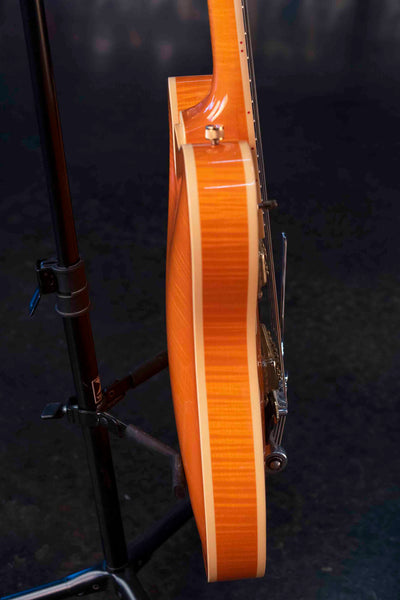 USED FENDER CUSTOM SHOP GRETSCH HYBRID ARCHTOP TELECASTER PAUL WALLER MASTERBUILD - ORANGE WITH CASE