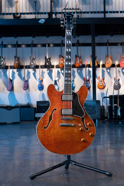 USED EASTMAN T59/V-AMB THINLINE SEMI-HOLLOW ELECTRIC-AMBER W/HARDSHELL CASE