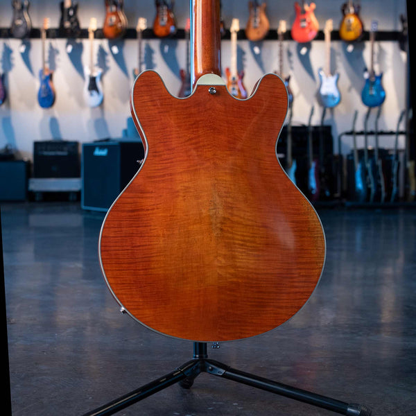 USED EASTMAN T59/V-AMB THINLINE SEMI-HOLLOW ELECTRIC-AMBER W/HARDSHELL CASE