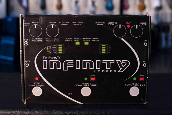 USED PIGTRONIX INFINITY LOOPER WITH REMOTE, POWER ADAPTOR AND BOX
