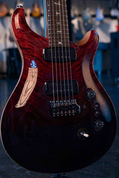 PRS CUSTOM 24-08 MANGO TOP LIMITED EDITION - FIRE RED / GRAY BLACK FADE