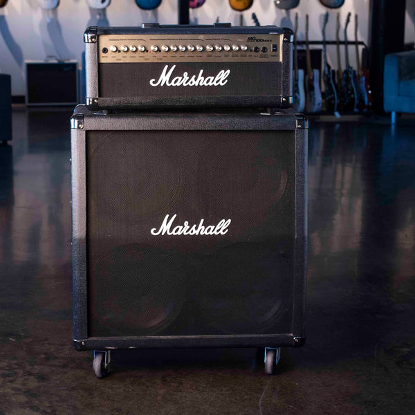 USED MARSHALL MG100HDFX/MG412 SLANT CAB HALF STACK PACKAGE