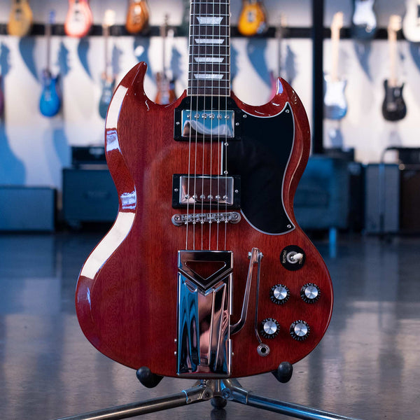 USED GIBSON SG STANDARD '61 SIDEWAYS TREM - VINTAGE CHERRY WITH CASE