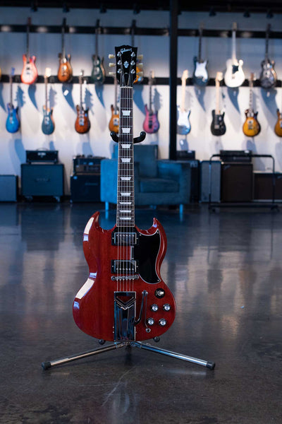 USED GIBSON SG STANDARD '61 SIDEWAYS TREM - VINTAGE CHERRY WITH CASE