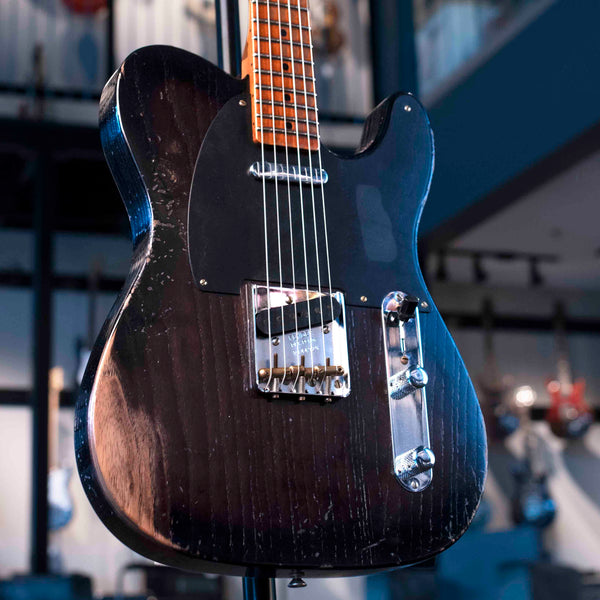 FENDER CUSTOM SHOP LIMITED EDITION ROASTED REVERSE '50S TELECASTER HEAVY RELIC ROASTED MAPLE NECK, EBONY TRANSPARENT