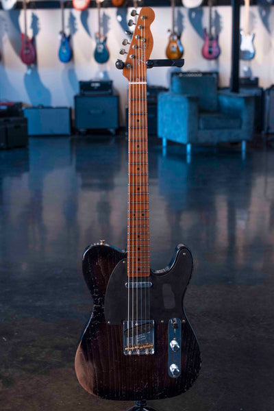 FENDER CUSTOM SHOP LIMITED EDITION ROASTED REVERSE '50S TELECASTER HEAVY RELIC ROASTED MAPLE NECK, EBONY TRANSPARENT