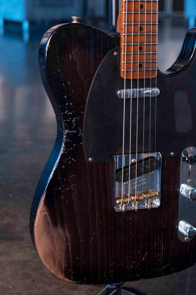 FENDER CUSTOM SHOP LIMITED EDITION ROASTED REVERSE '50S TELECASTER HEAVY RELIC ROASTED MAPLE NECK, EBONY TRANSPARENT