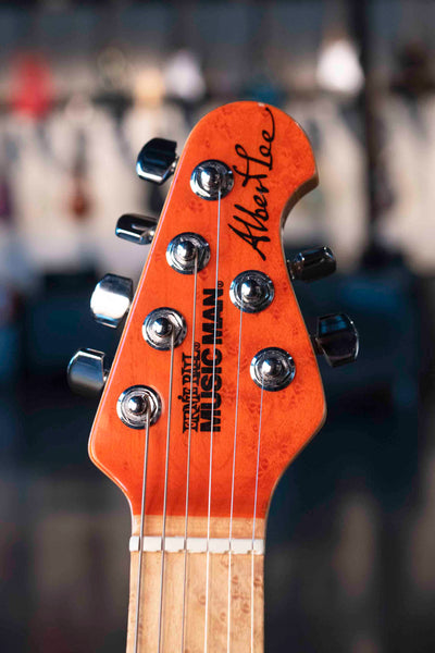 USED ERNIE BALL ALBERT LEE MM90 PIEZO TRANS ORANGE WITH CASE