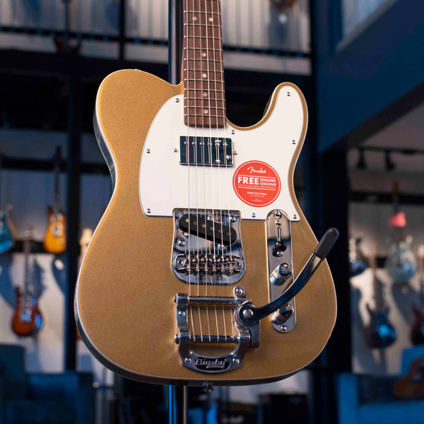 SQUIER CLASSIC VIBE CUSTOM TELECASTER SH WITH BIGSBY - AZTEC GOLD