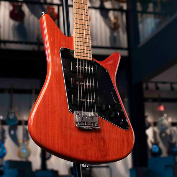 USED ERNIE BALL ALBERT LEE MM90 PIEZO TRANS ORANGE WITH CASE