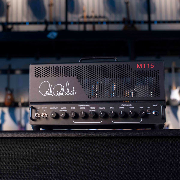 USED PRS MT-15 MARK TREMONTI SIGNATURE STEALTH 15 WATT HEAD WITH FOOTSWITCH